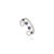 Contemporary Dainty Amethyst & Zircon Open Cuff Ring in 925 Silver, Size 6.5 For Sale - Image 3 of 12