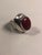 Ruby Red Vintage Mexican Red Carnelian Sterling Ring (Size 7.75) For Sale - Image 8 of 10