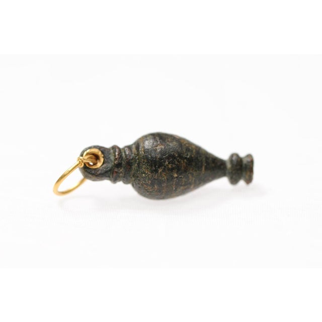 Metal Antique Roman Vase Pendant With 22k For Sale - Image 7 of 11