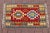 1970s Southwestern Style Geometric Design Handmade Red Oushak Accent Kilim Rug For Sale - Image 4 of 11