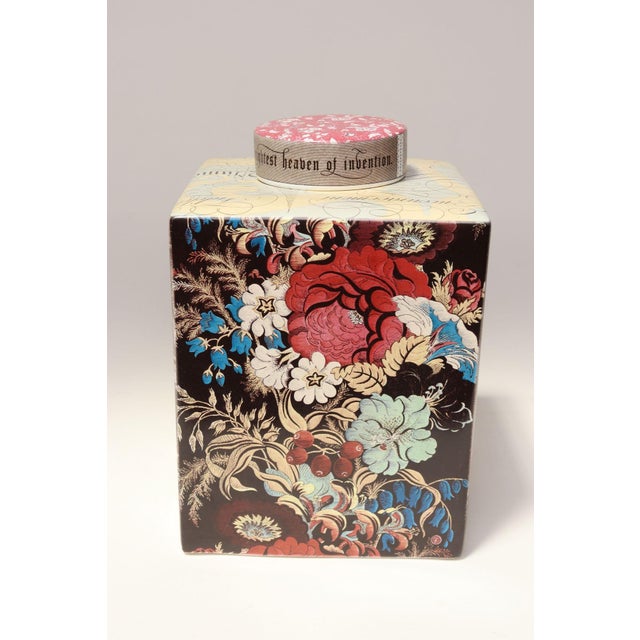 French Large Porcelain Four-Sided Ginger Jar by Fringe Studio For Sale - Image 3 of 12