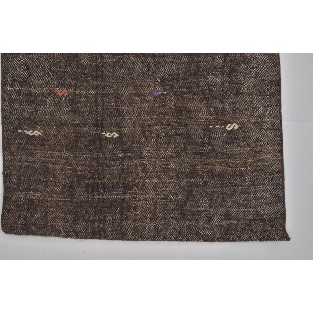 Black Vintage Anatolian Organic Kilim Runner For Sale - Image 8 of 10