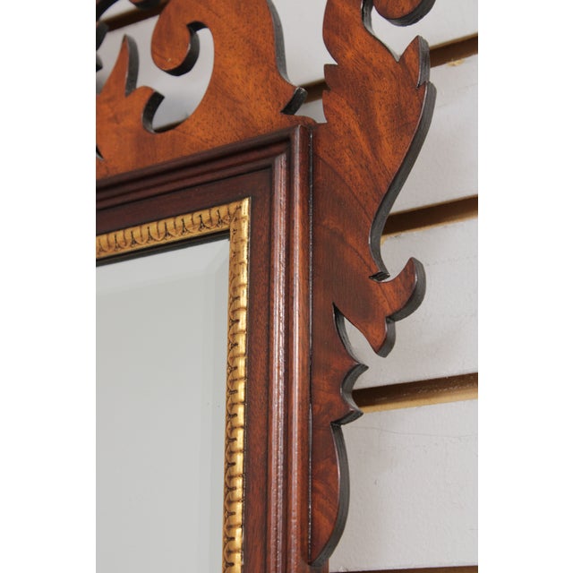 Henkel Harris Mahogany Chippendale Style Mirror For Sale - Image 11 of 16