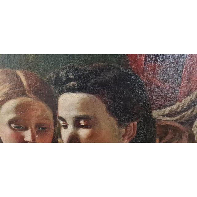 1920s Art Deco Genre Scene, 20th Century, Oil on Canvas For Sale - Image 5 of 17