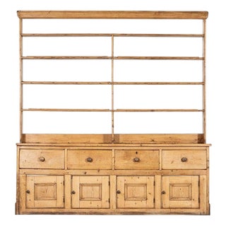 Large Antique English Vernacular Pine Dresser, 1830 For Sale