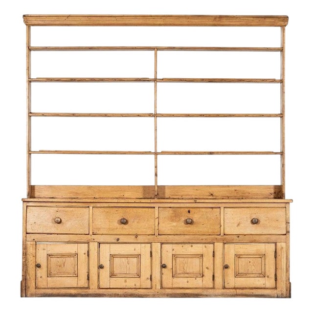 Large Antique English Vernacular Pine Dresser, 1830 For Sale