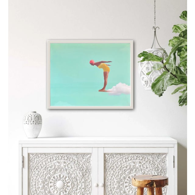Jumping in by Apple Pie Giclee Print on Canvas Framed Add a moment of inspiration to your home or office space with...