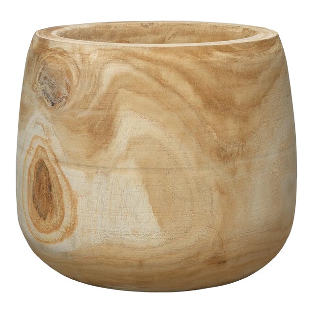 Jamie Young Brea Wooden Vase For Sale