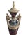 A striking antique ruby cut-to-clear crystal lidded statement piece urn vessel, richly mounted in ornate Second-Empire...