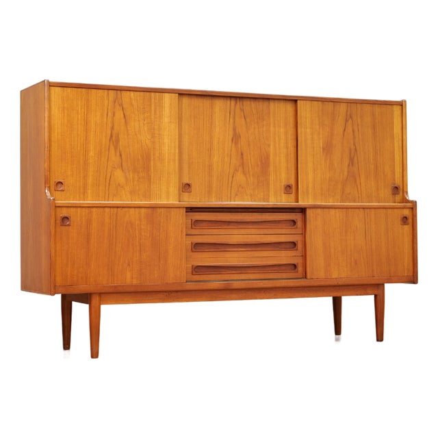 Mid Century Hutch Credenza Attributed to Johannes Andersen For Sale