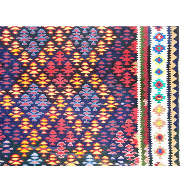 Vintage Persian Qazvin Kilim Rug For Sale - Image 10 of 18