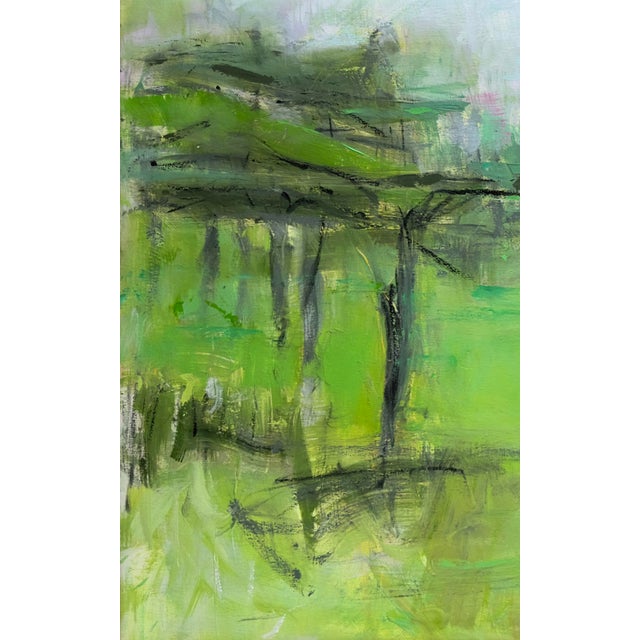 “Opposites Attract” is a contemporary landscape oil painting on canvas by Trixie Pitts as part of her recent series of...