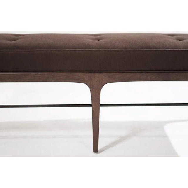 Modern Linear Bench in Dark Wanut Series 60 by Stamford Modern For Sale - Image 3 of 12
