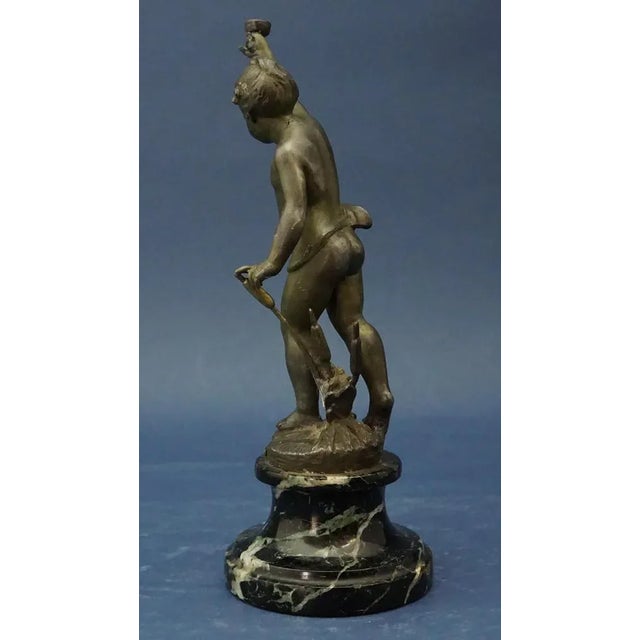 Metal Bronzed Metal La Source Liberty Sculpture of Cherubic Putto by Ernest Justin Ferrand, 19th Century For Sale - Image 7 of 18