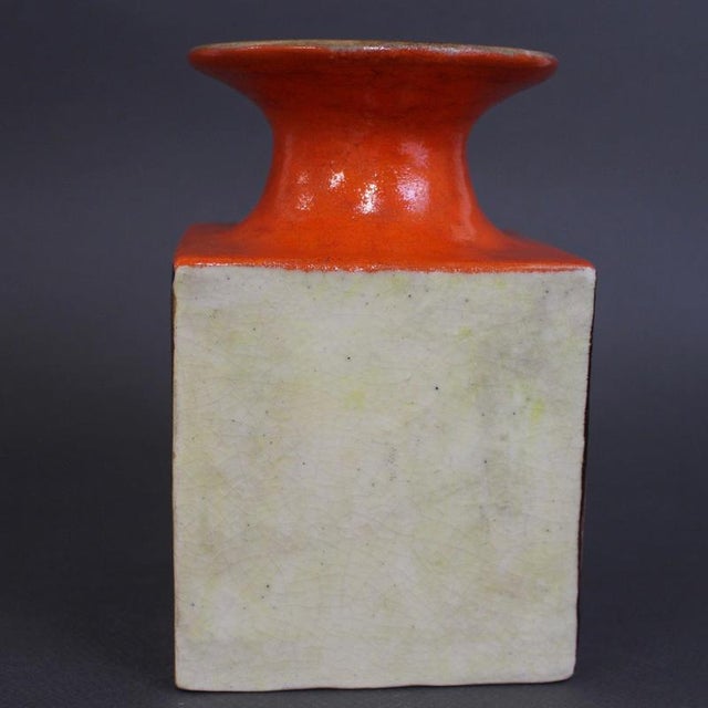 Red Vintage Italian Sculptural Vase by Bruno Gambone, 1970s For Sale - Image 8 of 18