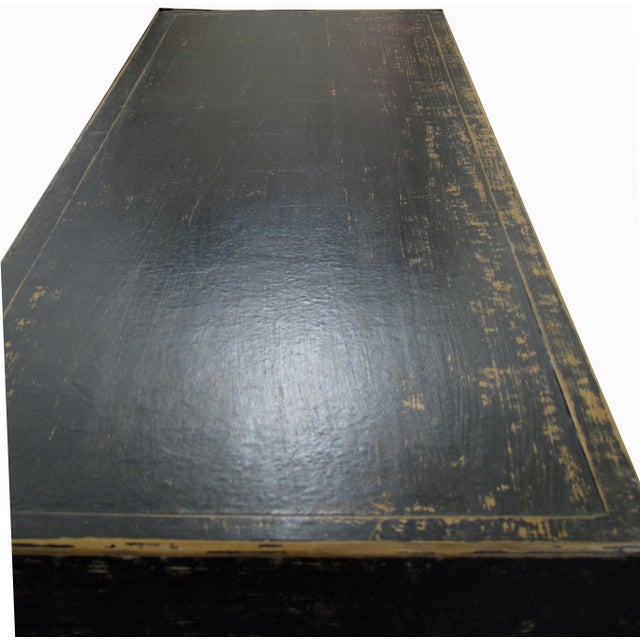 2020s Distressed 2 Panels Door Black Sideboard For Sale - Image 5 of 7