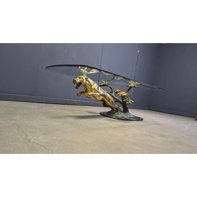 Metal Brass Jaguar Coffee Table, 1970s For Sale - Image 7 of 14