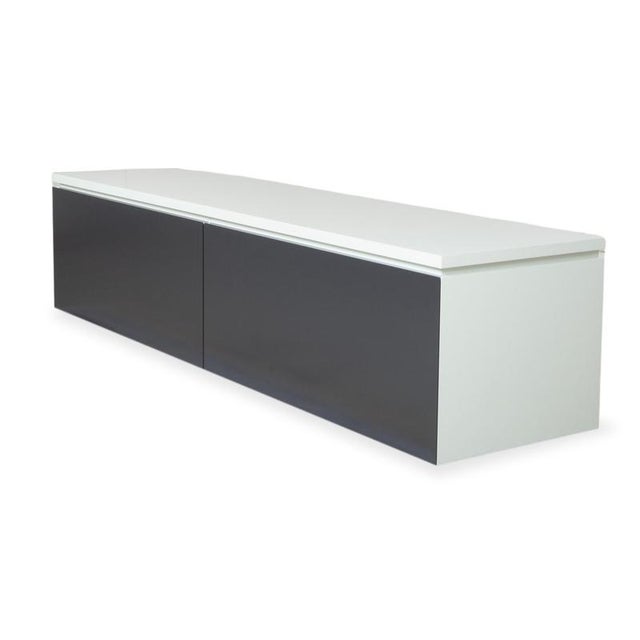 Modern White Anthracite Wooden Cube Wall-Mounted Sideboard from Interlübke For Sale - Image 3 of 16