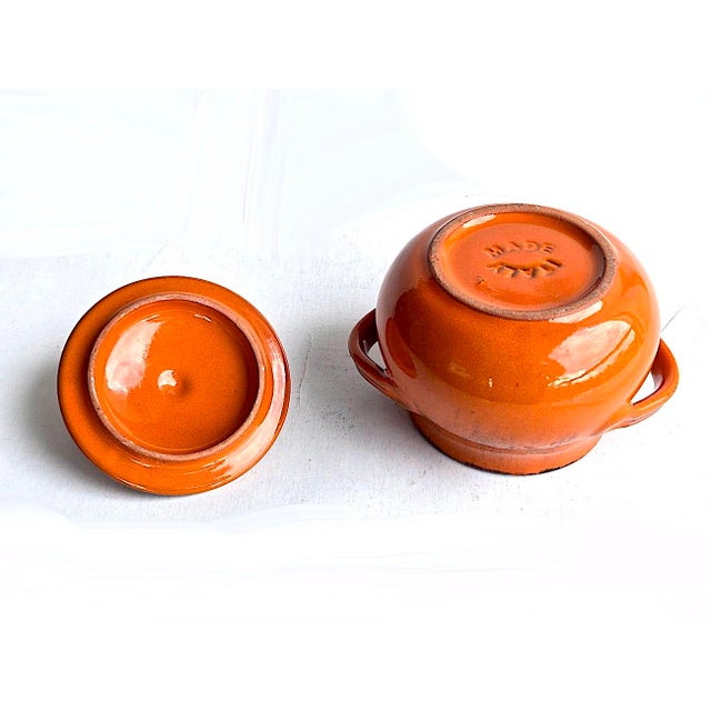 Aldo Londi Vintage Italian Ceramic Pot With Lid and Handles For Sale - Image 4 of 10