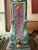 Pair of Vintage Ceramic Table Lamps Cabbage Leaf Motif Pink and Green Hollywood Regency Style For Sale In Chicago - Image 6 of 12