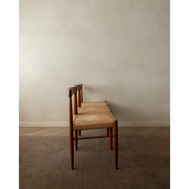 Beige Vintage Danish Teak Dining Chairs by Henry Walter Klein for Bramin Møbler, 1960s, Set of 3 For Sale - Image 8 of 17