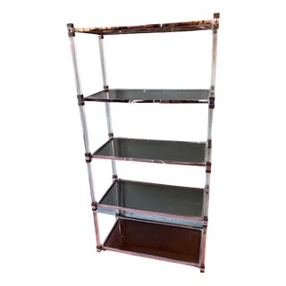 Shelf in Acrylic Glass and Smoked Glass, 1970s For Sale