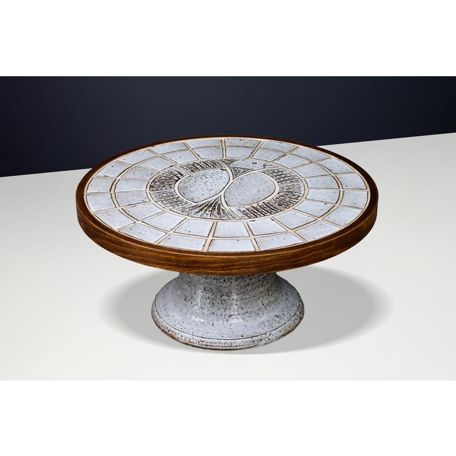 An exceptional and highly sculptural ceramic coffee table attributed to the renowned ceramic workshops of Vallauris in the...
