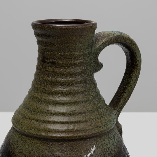 20th Century German Fat Lava W. Germany Ceramic Jug For Sale - Image 11 of 18