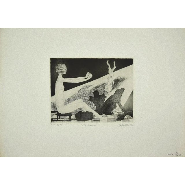 The Guess is an original Contemporary artwork realized in 1970 by the Italian artist Leo Guida. Original Etching on...