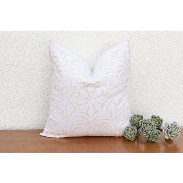 Textile Kuhu Applique Pillow Cover For Sale - Image 7 of 7