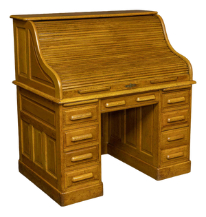 Early 20th Century Oak Roll Top Desk