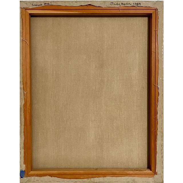 Black Judy Rifka, American Figurative Abstract Geometric Mixed Media Painting Judy Rifka, 1989 For Sale - Image 8 of 10