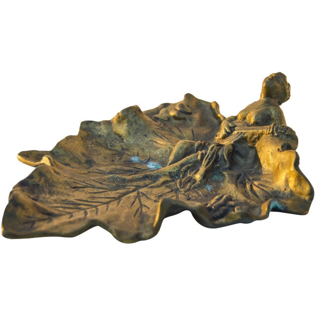 Metal Mid-Century Brass Ashtray For Sale - Image 7 of 7