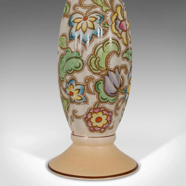 1950s Ceramic Flower Goblet Urn Vase For Sale - Image 11 of 13