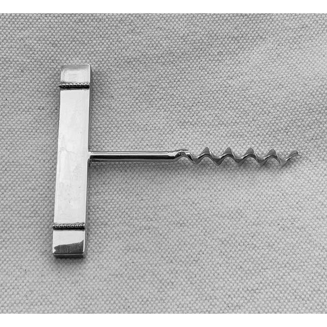 Silver Mid-Century Royal Hickman Danish Modern Silver Plated Copper Corkscrew For Sale - Image 8 of 9