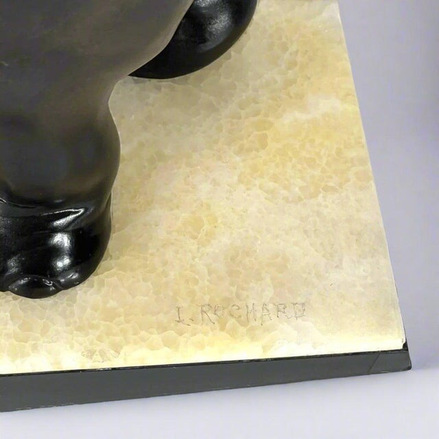 Art Nouveau Period Irénée Rochard Bronze Elephant Sculpture France circa 1920 For Sale In New York - Image 6 of 6