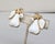 Mid-Century Modern Vintage Alfred Philippe for Crown Trifari White Thermoset Pear Clip Earrings, 1954- 2 Pieces For Sale - Image 3 of 7