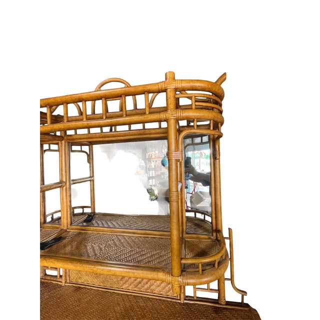 Boho Chic Vintage Rattan Dry Bar by Lexington Furniture Industries For Sale - Image 3 of 12