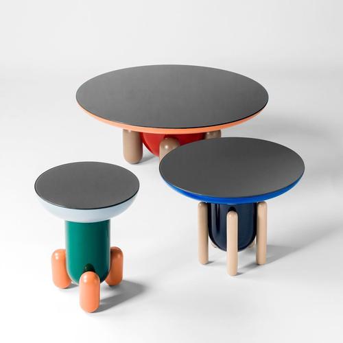 Multi-color-1 explorer tables design by jaime hayon, 2019 manufactured by bd barcelona. Laquered fibreglass body. Solid...