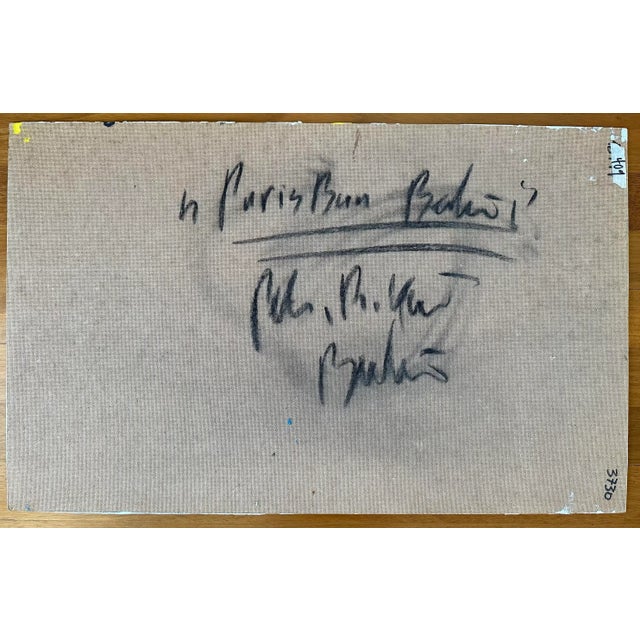 Orange “Paris Bar” Original Painting by Artist Peter Keil, 1967 For Sale - Image 8 of 8