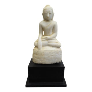 19th Century Alabaster Buddha Statue For Sale