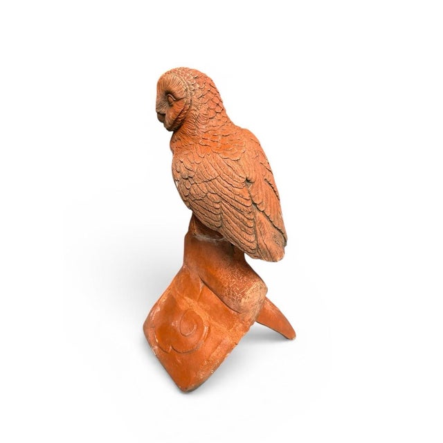 Spanish Revival Vintage Terracotta Owl Roof Finial / Architectural Salvage For Sale - Image 3 of 12