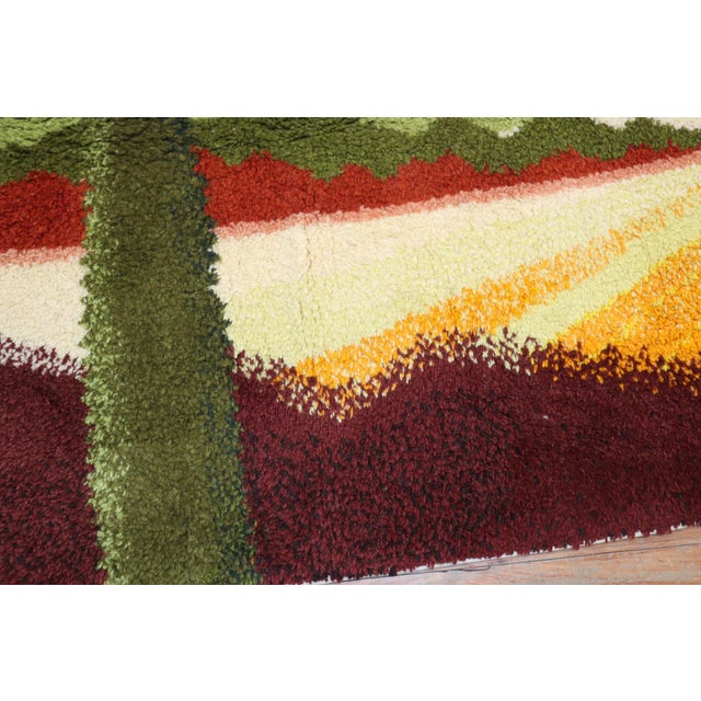 Early 21st Century Swedish Rya Landscape Scenery Rug - 4'9" x 7'11" For Sale - Image 18 of 18