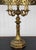 Vintage 40" Hollywood Regency Gold Slag Glass Jeweled Crown Table Lamp For Sale - Image 10 of 13