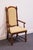 High End Vintage Solid Oak Rustic European Dining Arm Chair For Sale - Image 4 of 8
