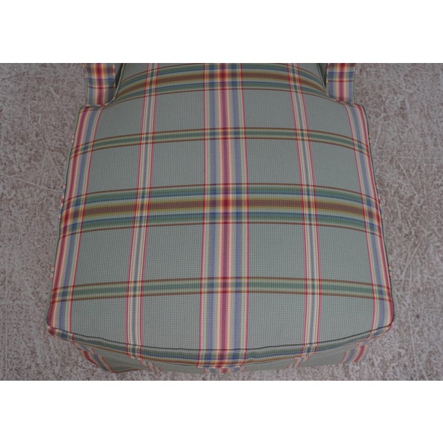 Jessica Charles Plaid Print Chaise Lounge For Sale - Image 10 of 18