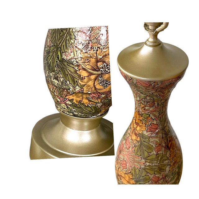 Art Deco William Morris "Acanthus" Pattern Table Lamp For Sale - Image 3 of 3