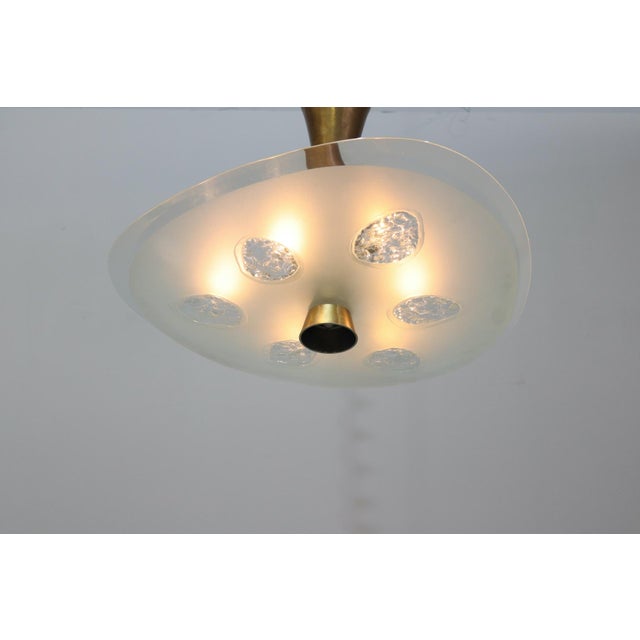 Fontana Arte Model 1748 Glass Pendant Light by Max Ingrand for Fontana Arte, 1954 For Sale - Image 4 of 15