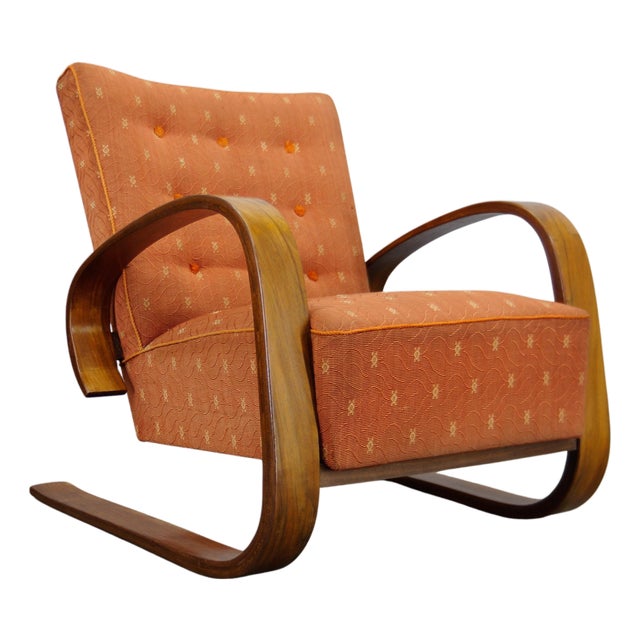 Tank Armchair in Laminated Bentwood attributed to Miroslav Navratil, 1930s For Sale