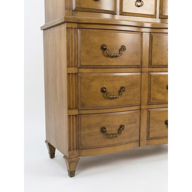 Vintage French Provincial Mahogany High Boy Chest of Drawers / Dresser. 10 drawers. Heavy duty. Clean and sturdy. Minimal...